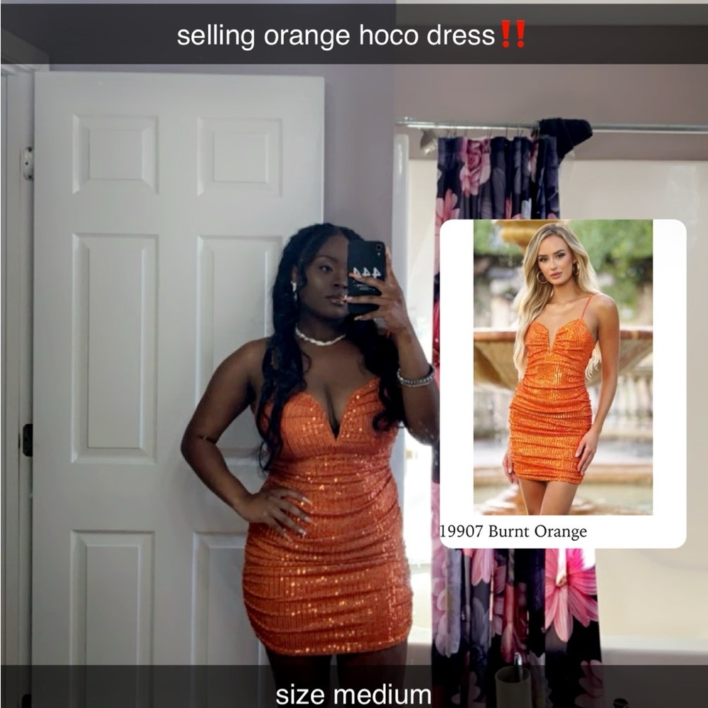 Orange Homecoming dress